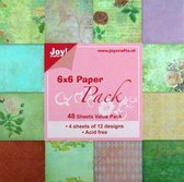 Joy! Crafts Papierblok 6'x6' Flower Booming 48 vel, 12x4 design