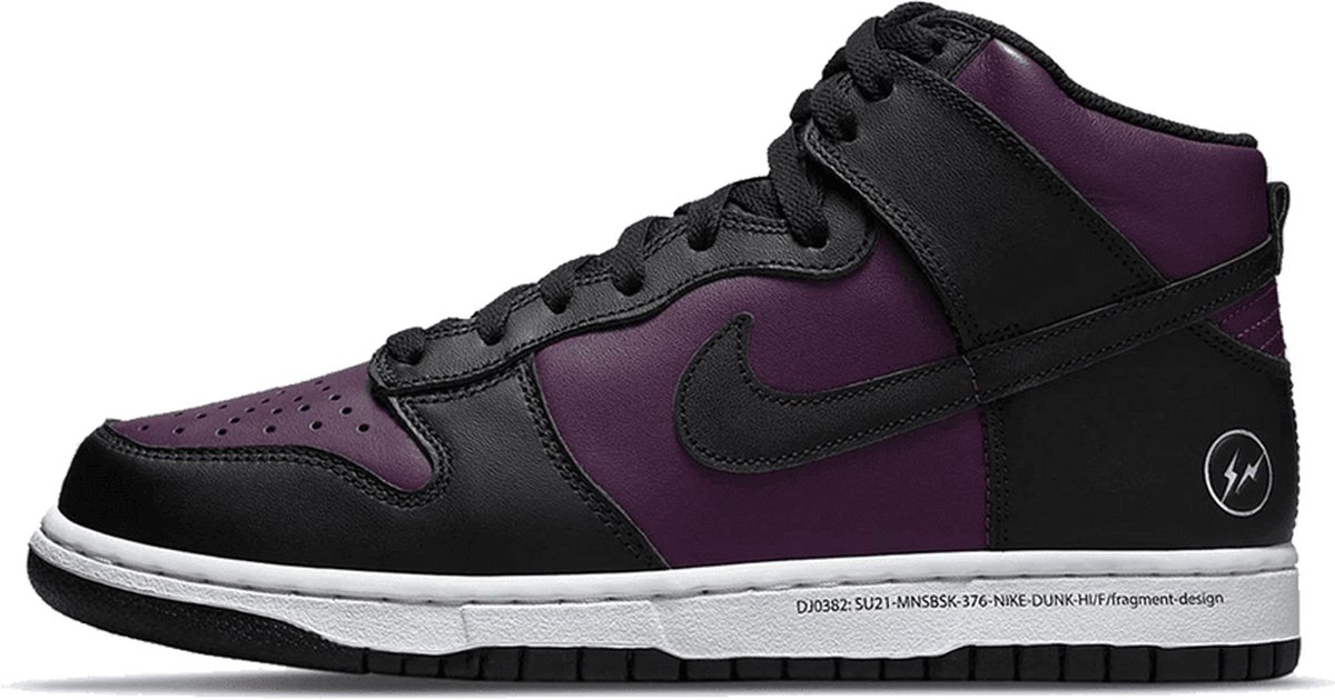 Nike Dunk High X Fragment Beijing - Sneakers - Unisex - Maat 41 - Paars/Zwart - (Doos zonder Deksel)