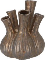 Aglio - Tulpenvaas - Brons - Daan Kromhout, 22x28 cm (groot) - Bloemen vaas - Vaas - Toetervaas