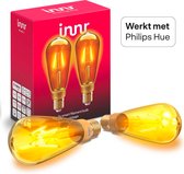 Innr slimme lamp E27 filament Edison - werkt met Philips Hue* - vintage look - Zigbee smart LED - dimbaar - 2 pack