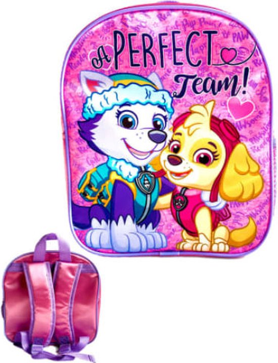 Sac à dos Paw Patrol - rose - Un sac à dos Perfect Team - 30 x 25 cm.
