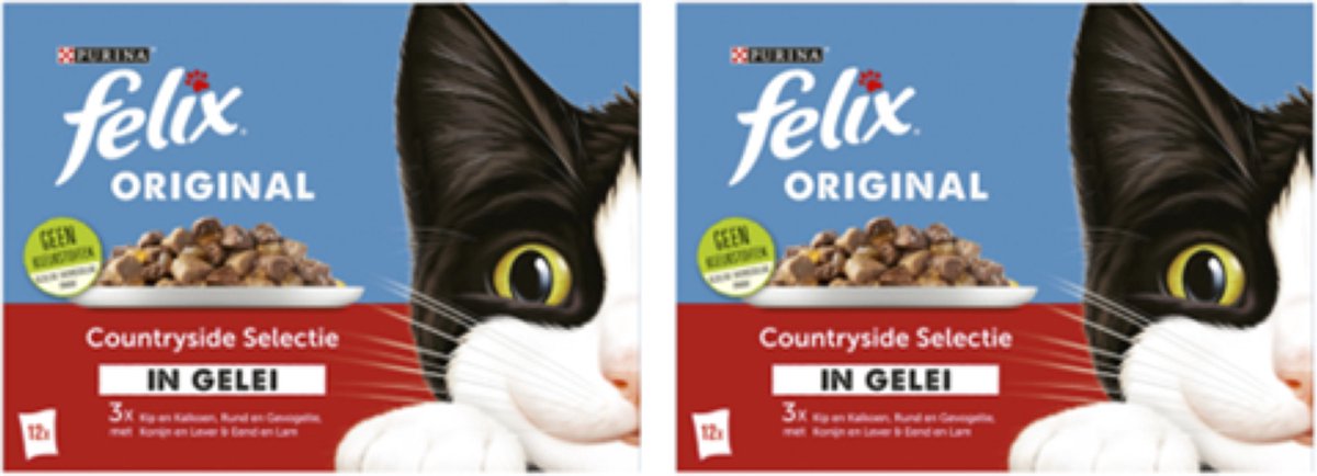Felix Felix - Original Countryside Selectie in gelei - Kattenvoer - 12x85g
