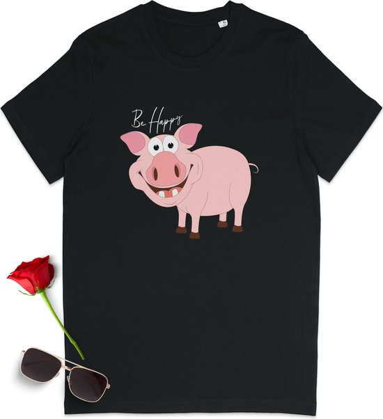 T-shirt Femme - Funny Pig - Zwart - Taille L