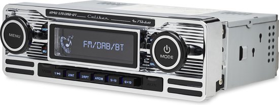 Autoradio Caliber avec Bluetooth - USB, SD, AUX, FM - 1 DIN - Simple DIN -  Look rétro