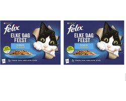 2x Felix - Elke Dag Feest Vis Selectie in Gelei - Kattenvoer - 12x85g