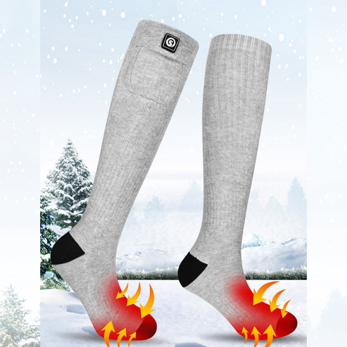 Verwarmde sokken voor mannen en vrouwen, elektrische USB-thermosokken