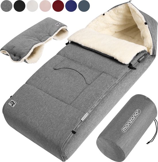Monzana Bébé - avec Fermeture Éclair - Lavable 90 x 60 cm Grijs