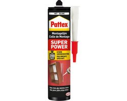 Pattex Super Power Waterbased 460 g Bouwkit | Binnen & Buiten | Universeel te gebruik voor alle materialen | Extreem sterke Montage lijm | Montagelijm voor alle doeleinden!