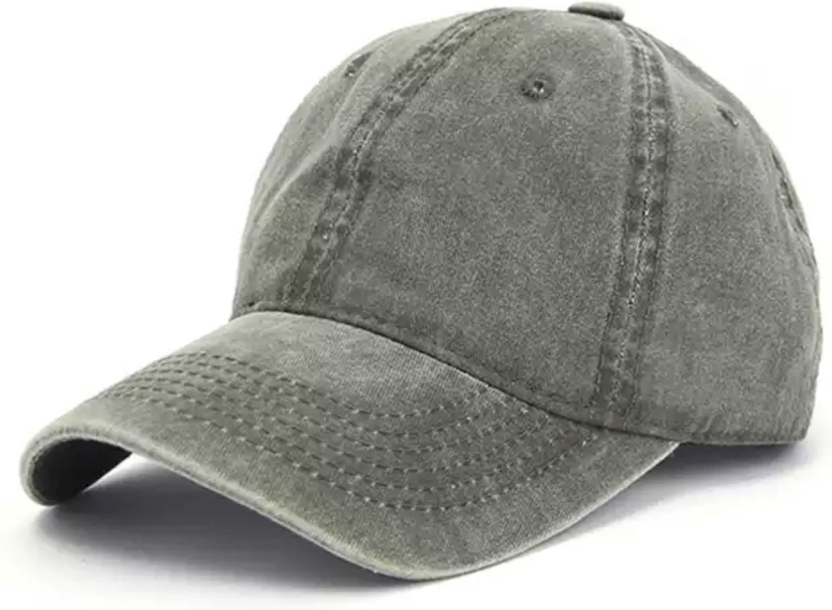 Pet Denim Cap Baseball Snapback - Groen