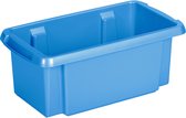 Sunware Opslagbox - kunststof - 7 L - blauw - 38 x 21 x 14 cm