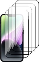 Screenprotector geschikt voor iPhone 14 - Gehard Glas Beschermglas Tempered Glass Volledig Dekkende Screen Protector - 4 Stuks