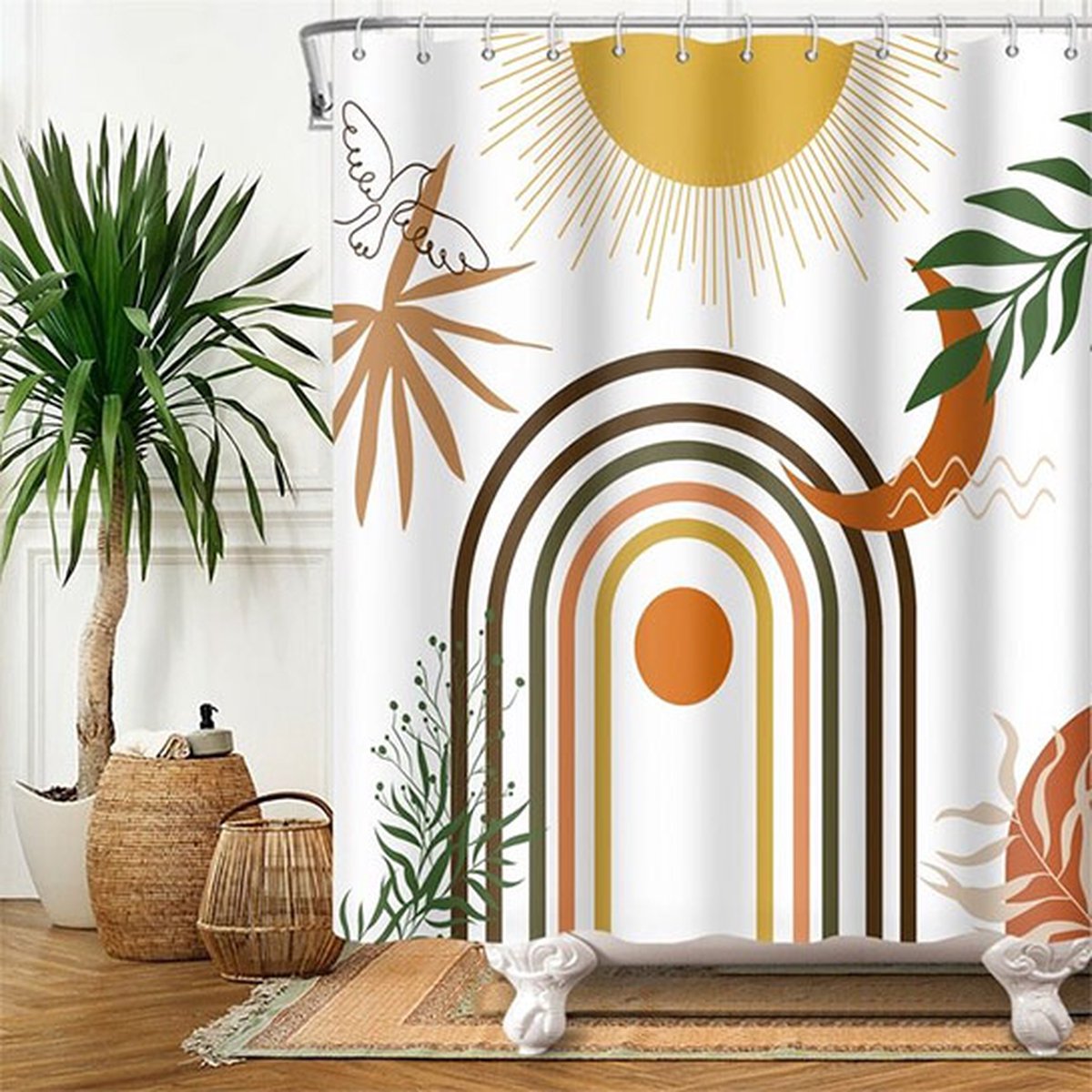Douchegordijn Puck 150x180 cm - met ringen
