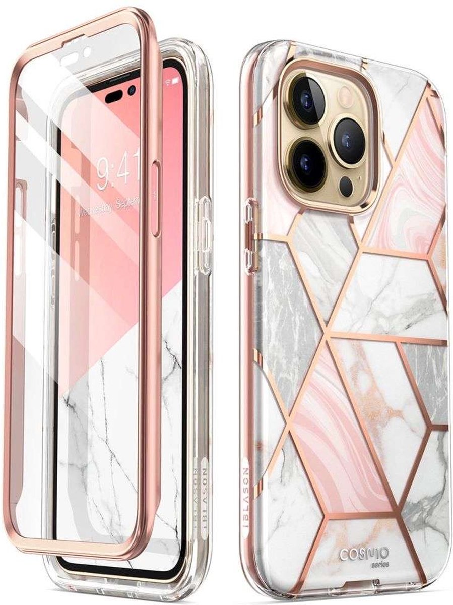 Geschikt voor Supcase Apple iPhone 14 Pro Cosmo Hoesje - Roze