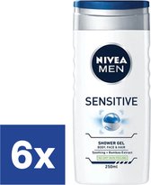 Nivea Men Sensitive Douchegel (Voordeelverpakking) - 6 x 250 ml