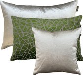 Zippi DesignTurtle Green Sierkussen SET Luxe (veren vulling) kleur groen, beige, grijs