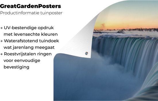 Sunset at Niagara Falls in North Amérique Garden Poster 90x60 cm - Toile de jardin / Peintures extérieur / Peintures d'extérieur (décoration de jardin)