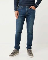 LOGAN Mid Waist/ Slim Leg Jeans Mannen - Donker Vintag - Maat 33