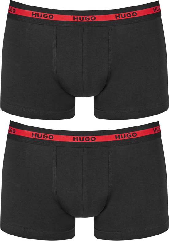HUGO trunks (2-pack) - heren boxers kort - zwart - Maat: S
