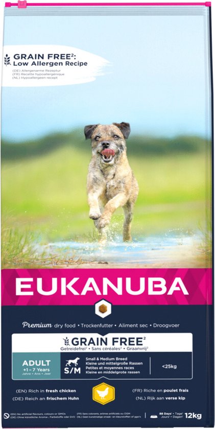 Eukanuba Adult Small Medium Grain Free Kip - Hondenvoer - 12 kg