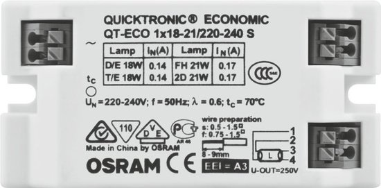 Osram QT-ECO 1x18-21/220-240 S | bol.com
