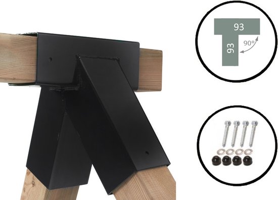 Bedleuningen, bedframe-project, metalen set, 90 mm x 30 mm