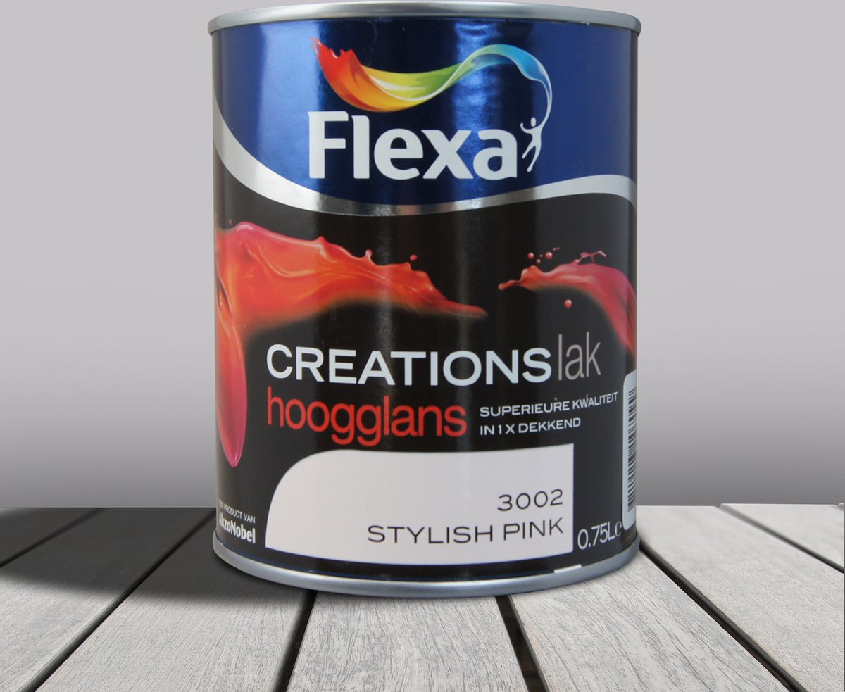 Flexa Creations - Lak Hoogglans - 3002 - Stylish Pink - 750 ml