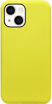 ADEL Premium Siliconen Back Cover Softcase Hoesje Geschikt voor iPhone 14 Plus - Geel