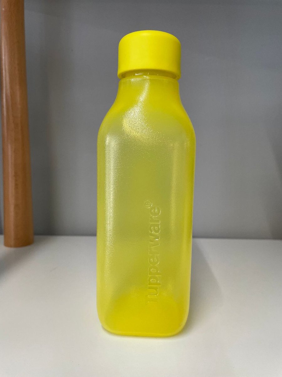 Tupperware Ecofles 500ml vierkant oranje