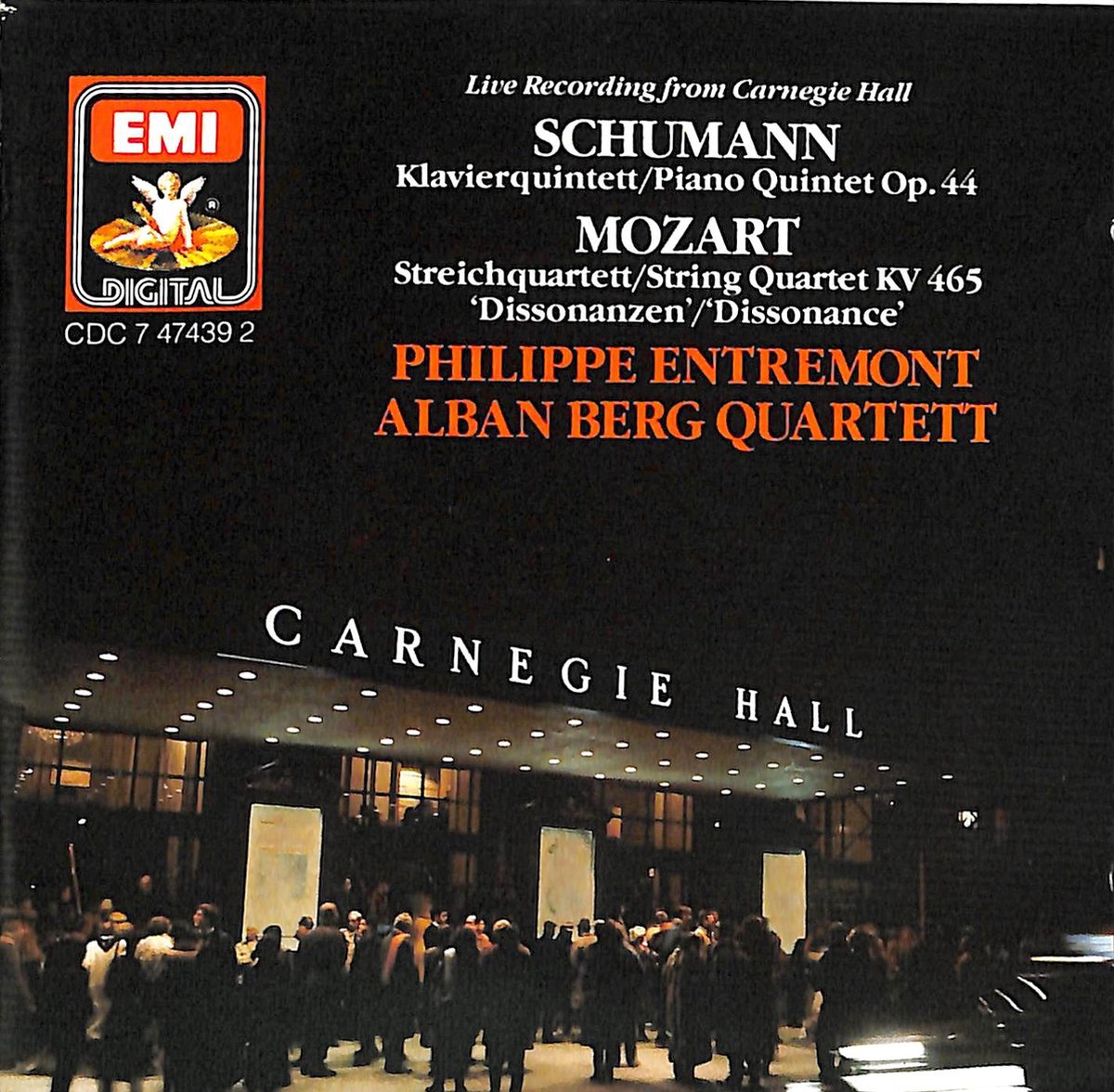 Schumann: Piano Quintet Op. 44 - Mozart:  String Quartet KV 465 - Dissonance
