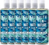 FAITH IN NATURE – Body Wash Fragrance Free – 6 pak Voordeelverpakking – Natuurlijk – Zonder Geur