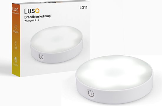 LUSQ® Draadloze ledlamp – Warm/Wit licht – Draadloze wandlamp – Draadloze  ledspot –... | bol.com