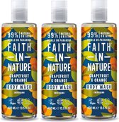 FAITH IN NATURE – Body Wash Grapefruit & Orange – 3 pak – Energetisch - Natuurlijk