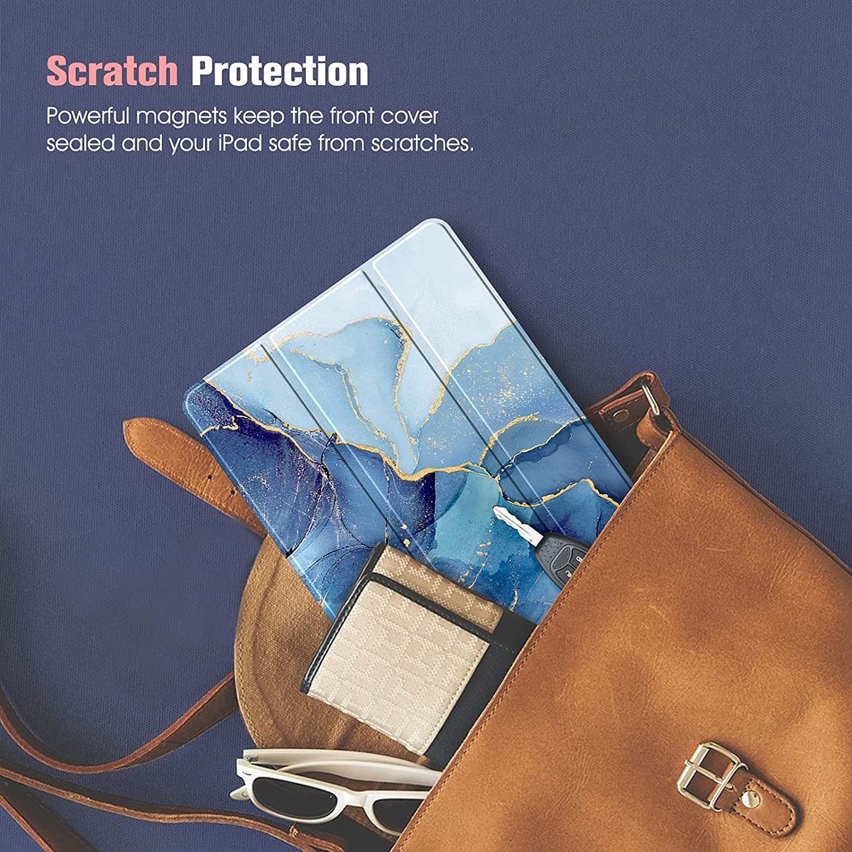 JETech Hoes voor iPad 10,2-inch (2021/2020/2019-model, 9e/8e/7e Generatie), Case met Automatisch Wekken/Slapen (Spacegrijs