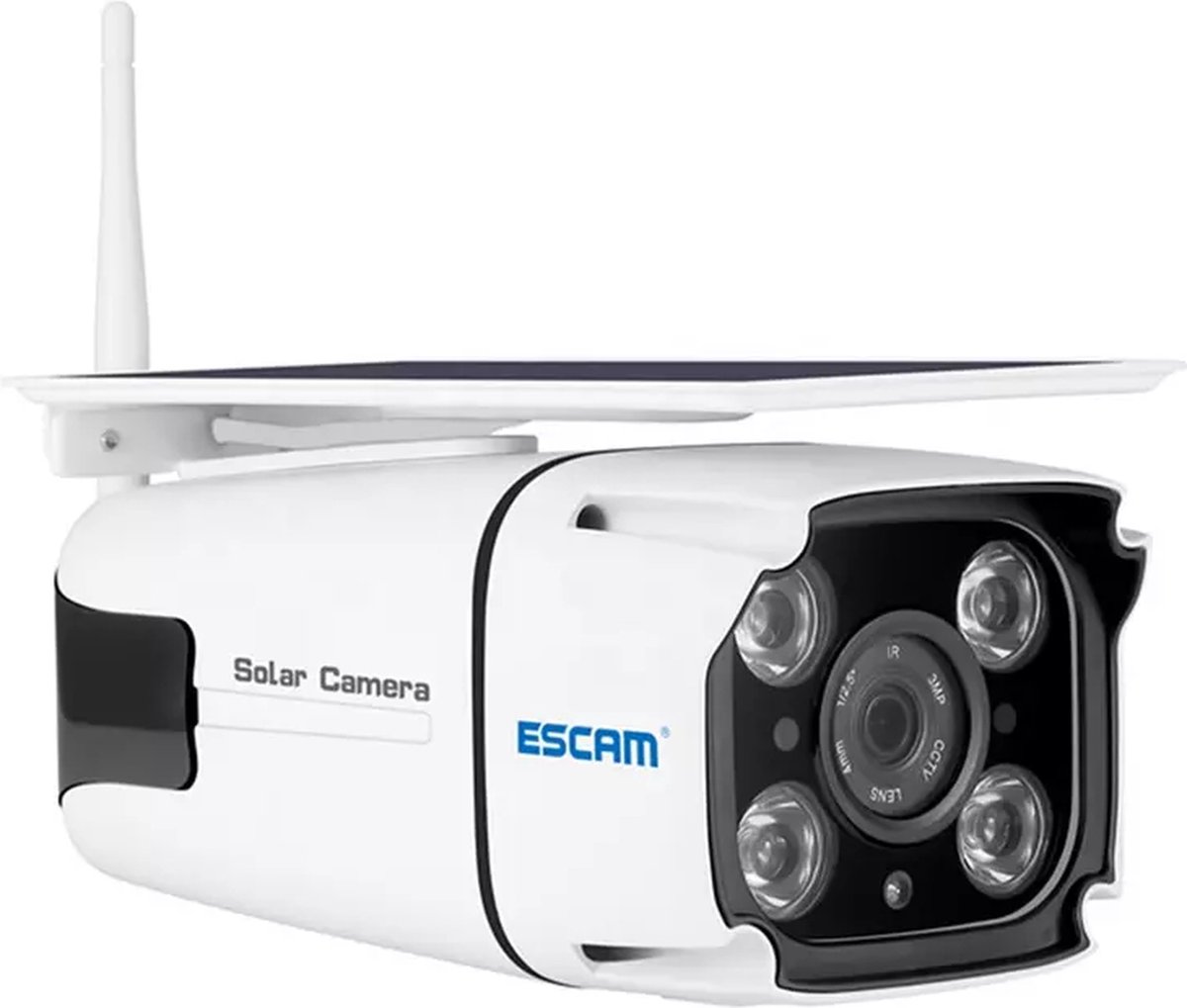 Escam QF260 - Beveiligingscamera met afneembaar zonnepaneel | Wifi & App | Draadloos | Bewegingssensor