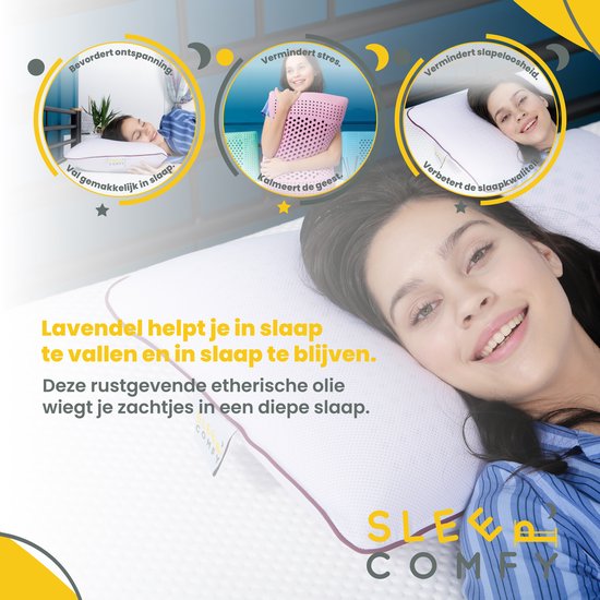 SLEEP COMFY Luxe neksteunkussen, traagschuim kussen, Oeko