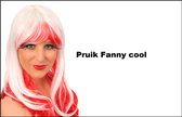 Pruik Fanny coolwhite - festival thema feest verjaardag fun party disco