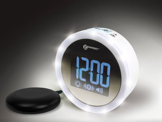Réveil sans radio,Réveil numérique vibrant à LED,horloge