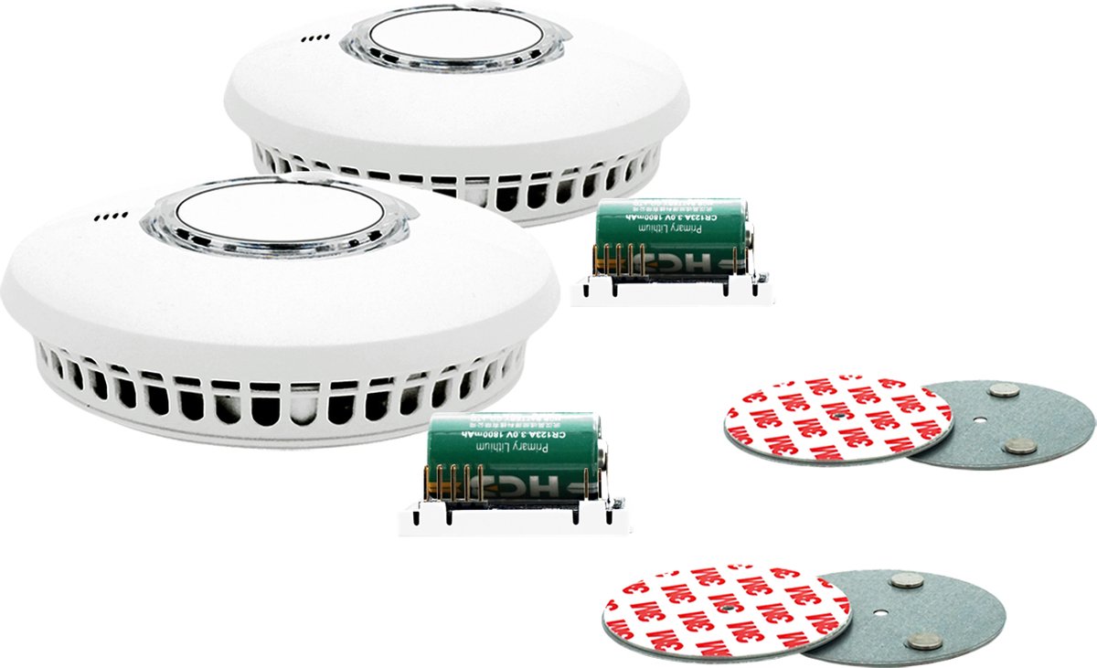 FireAngel ST-630-DET rookmelders incl. + W2-Module en montageset magnetisch, set van 2 stuks