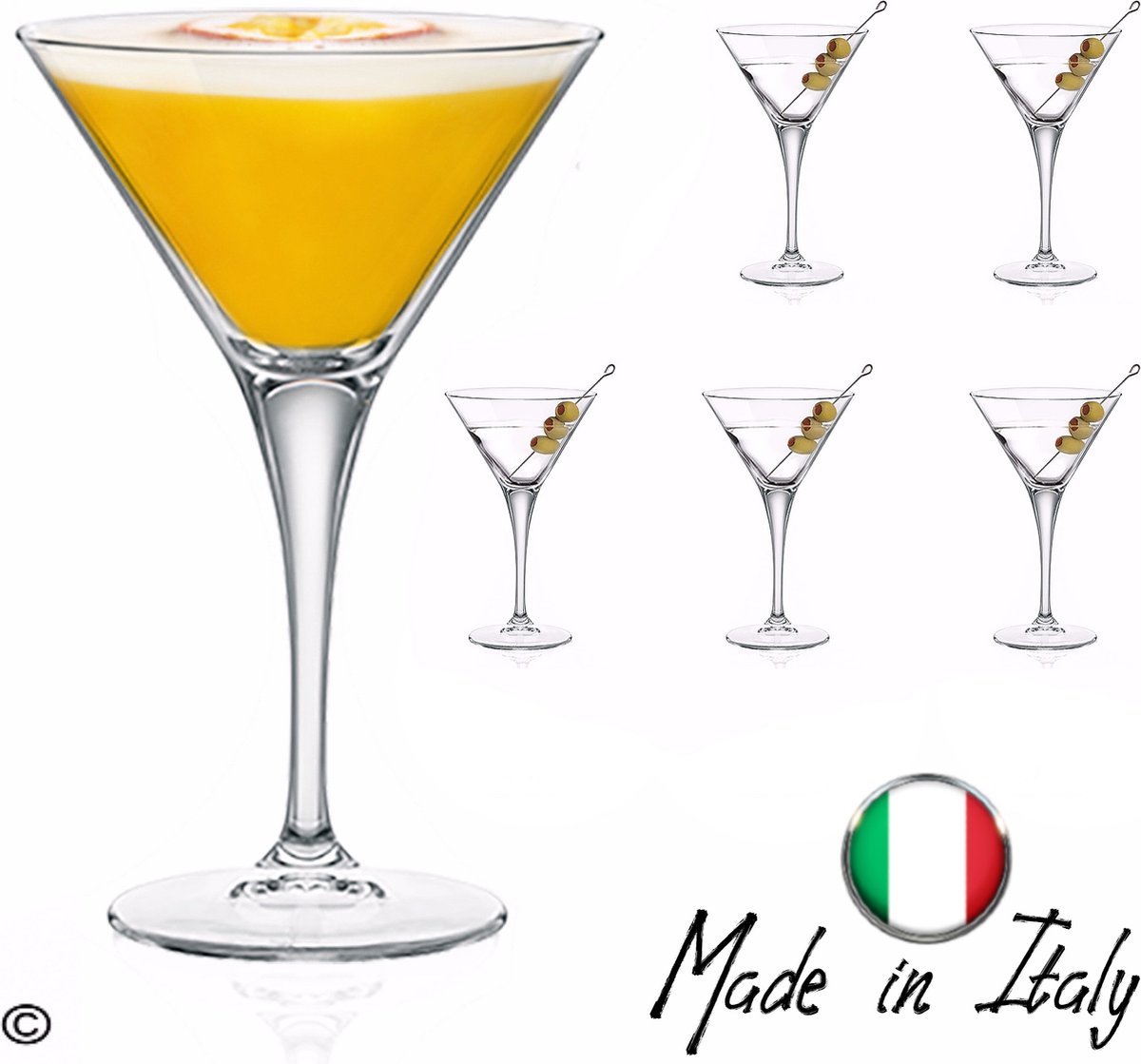 TEN® - Exclusieve Martini Glazen 240ml - 6 Stuks   Cocktail ebook - Cocktailglazen... | bol.com