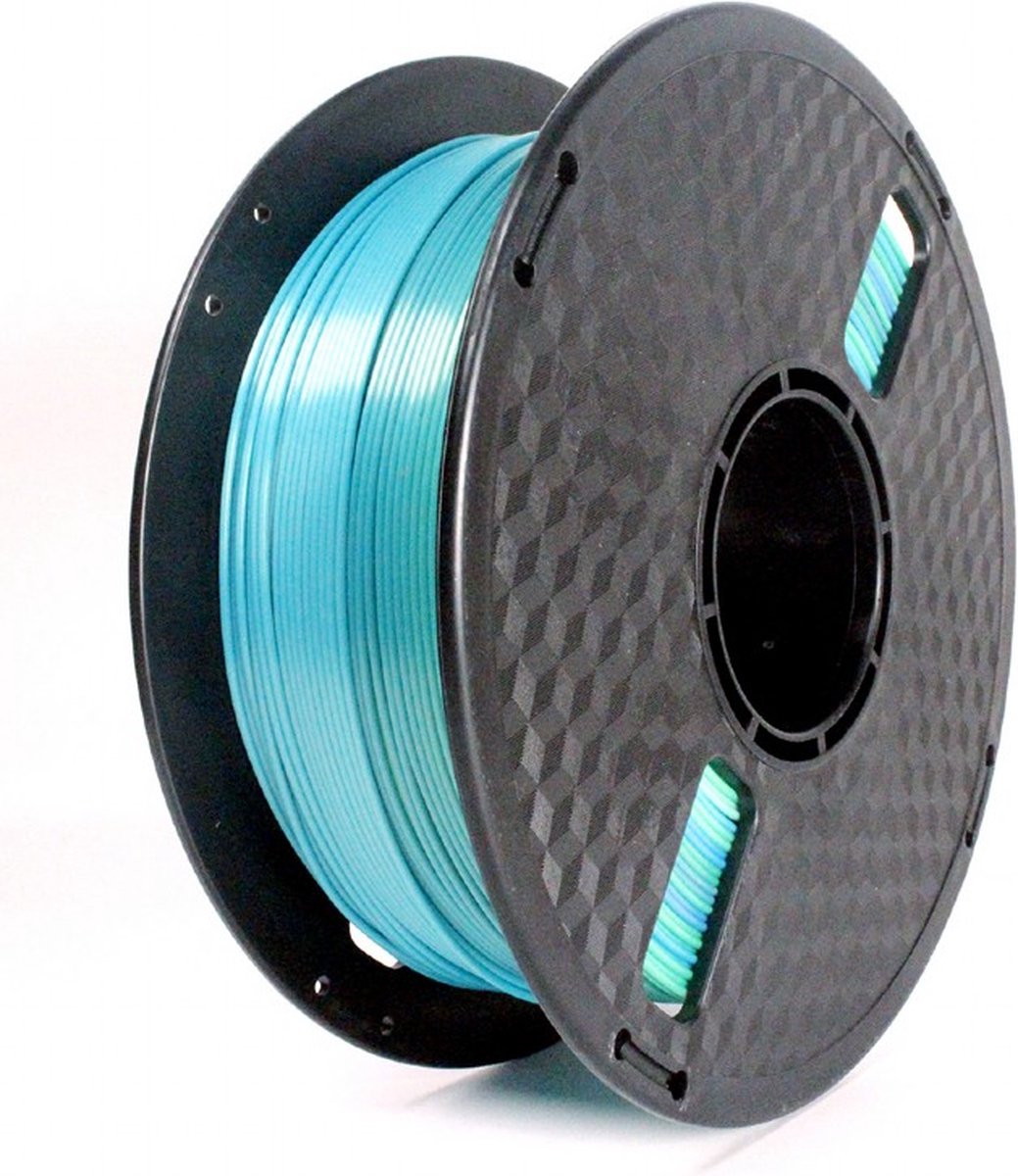 Gembird - PLA Silk Rainbow - 3D Printer Filament - 2 kleurig blauw en groen - blue/green - 1.75 mm - 1 kg