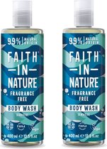 FAITH IN NATURE – Body Wash Fragrance Free – 2 pak – Natuurlijk – Zonder Geur
