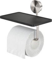 Geesa Opal toiletrolhouder met planchet 18,5x12,9x14,3cm geborsteld RVS