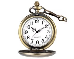 Top 10 Zakhorloges en Horloges met Ketting of Karabijnhaak 2026: Fako Zakhorloge XXL 47 mm Bronskleurig