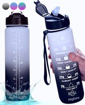 Migliore Bidon 1 Liter - met Rietje - BPA Vrij - Sport - Ook in 600 ml en 2 Liter