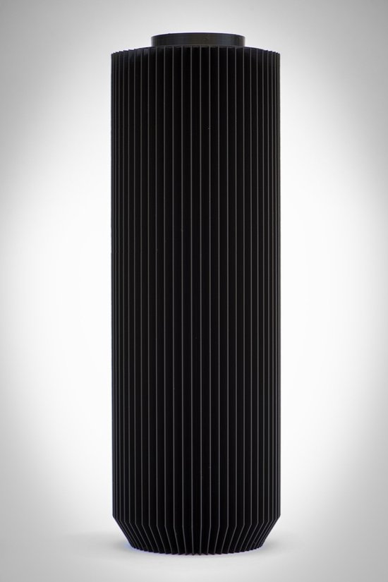 Designed by Enrico - Arrondi 25 Black - 3D geprinte bloemenvaas / vaas