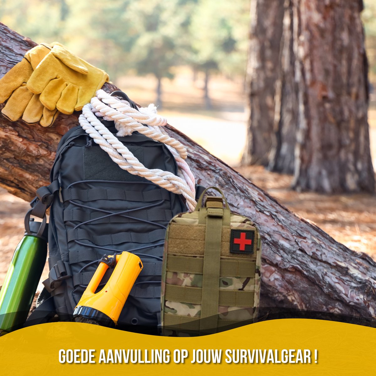 Survival-Set in Schutzbox | Outdoor-Ausrüstung, 10-teilig