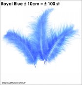 Pluim / Veertjes kleur : Royal blue / ± 100 st / ± 10cm (ean abtraco import)