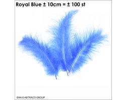 Pluim / Veertjes kleur : Royal blue / ± 100 st / ± 10cm (ean=sku