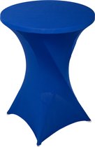 Statafelrok Blauw – ∅80-85 x 110 cm – Stretch – Tafelrok voor Statafel – Geschikt voor Horeca Evenementen | Sta Tafel Hoes | Staantafelhoes | Cocktailparty | Trouwerij