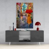 Insigne | Glasschilderij | Parijs  | 110x70CM  Gehard glas| Wanddecoratie | Modern | Art  |